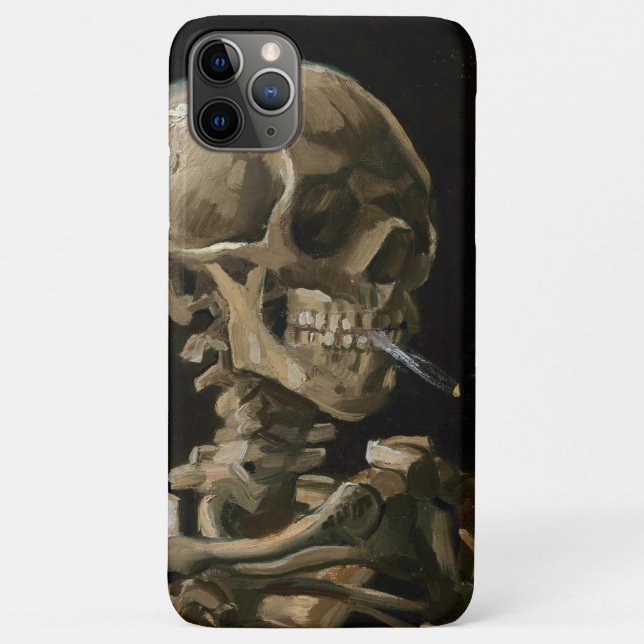 Skull with Burning Cigarette Vincent van Gogh Art Case-Mate iPhone Case (Back)