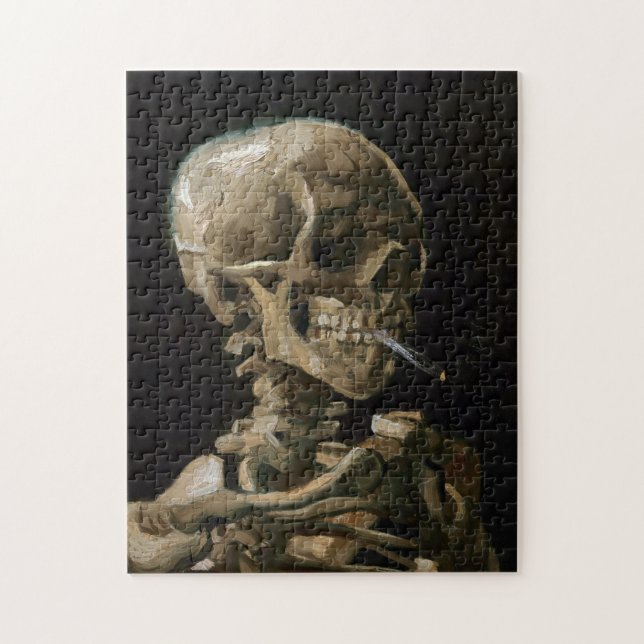 Skull with Burning Cigarette Vincent van Gogh Art Jigsaw Puzzle (Vertical)