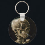 Skull with Burning Cigarette Vincent van Gogh Art Key Ring<br><div class="desc">Vincent van Gogh (Dutch, 1853 - 1890) Skull of a Skeleton with Burning Cigarette, 1885–86, Oil on canvas Unframed: 32 cm × 24.5 cm (13 in × 9.6 in) Early work by Vincent van Gogh. This small painting is part of the permanent collection of the Van Gogh Museum in Amsterdam....</div>