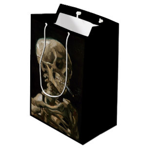 Skull with Burning Cigarette Vincent van Gogh Art Medium Gift Bag