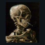 Skull with Burning Cigarette Vincent van Gogh Art Poster<br><div class="desc">Vincent van Gogh (Dutch, 1853 - 1890) Skull of a Skeleton with Burning Cigarette, 1885–86, Oil on canvas Unframed: 32 cm × 24.5 cm (13 in × 9.6 in) Early work by Vincent van Gogh. This small painting is part of the permanent collection of the Van Gogh Museum in Amsterdam....</div>