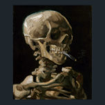 Skull with Burning Cigarette Vincent van Gogh Art Poster<br><div class="desc">Vincent van Gogh (Dutch, 1853 - 1890) Skull of a Skeleton with Burning Cigarette, 1885–86, Oil on canvas Unframed: 32 cm × 24.5 cm (13 in × 9.6 in) Early work by Vincent van Gogh. This small painting is part of the permanent collection of the Van Gogh Museum in Amsterdam....</div>