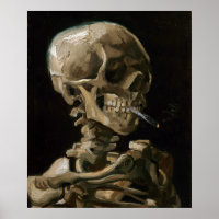 Skull with Burning Cigarette Vincent van Gogh Art