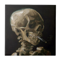 Skull with Burning Cigarette Vincent van Gogh Art
