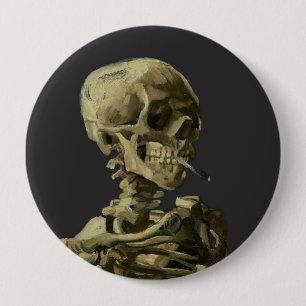 Skull with Cigarette by Van Gogh 10 Cm Round Badge