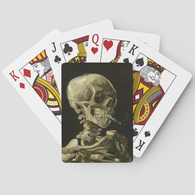 Skull with Cigarette by Van Gogh Playing Cards (Back)