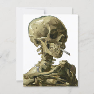 Skull with Cigarette by Van Gogh Postcard