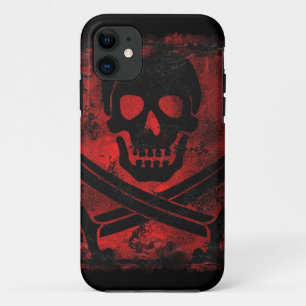 Skull with Crossed Swords Creepy Artwork iPhone 11 Case