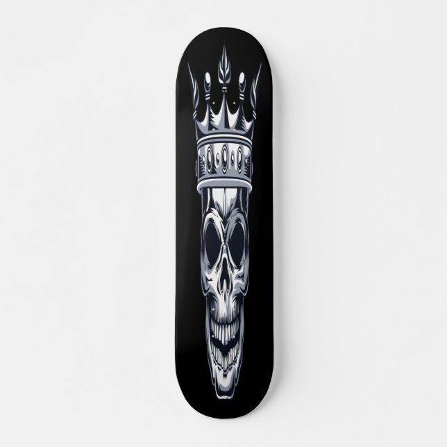 Skull with Crown Skateboard (Front)