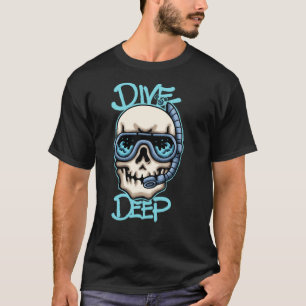 Skull with Dive Gear streetwear  T-Shirt