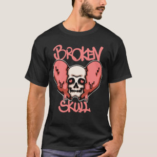 Skull with Dripping Broken streetwear T-Shirt