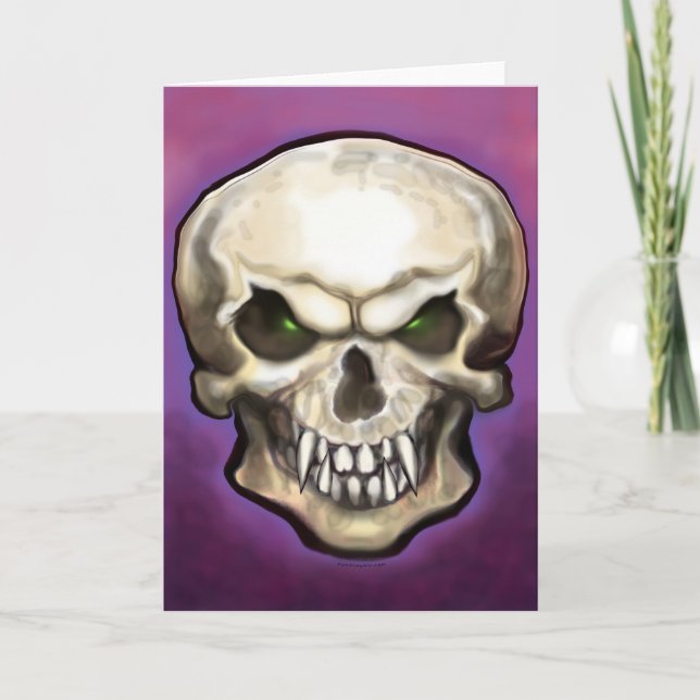Skull with Fangs Card (Front)
