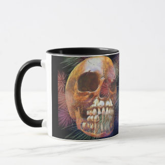 Skull with fireworks mug