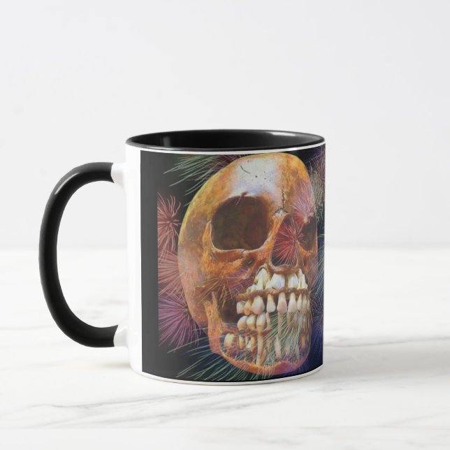 Skull with fireworks mug (Left)
