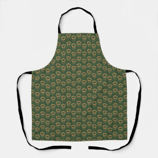 Skull with Flower Wreath Apron