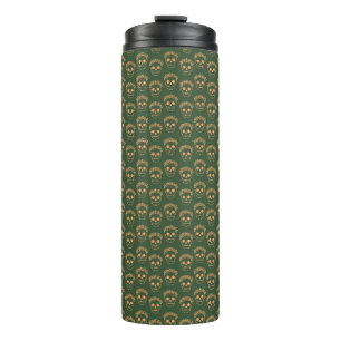 Skull with Flower Wreath Thermal Tumbler