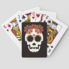 Skull With Flowers Playing Cards