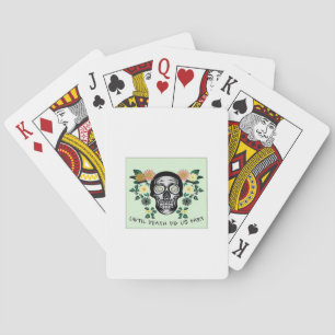 Skull With Flowers Until Death Do Us Part Classic Playing Cards
