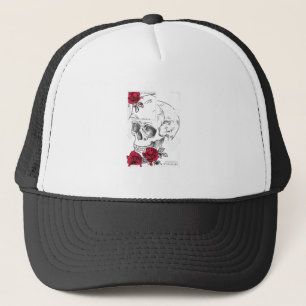 Skull With Flowers - Urban Japanese Style Design Trucker Hat