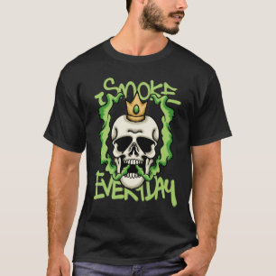 skull with green smoke streetwear T-Shirt