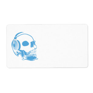 Skull with headphones