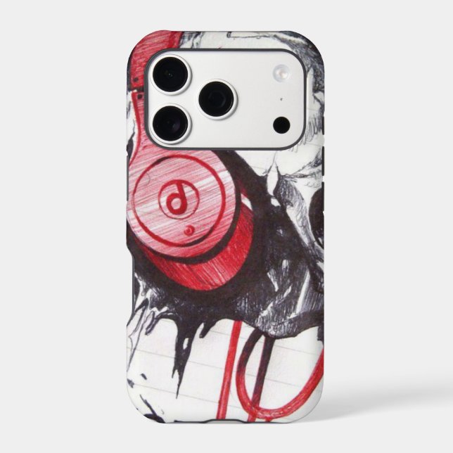 Skull with Headphones Design (Back)