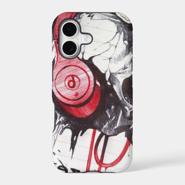 Skull with Headphones Design (Back)