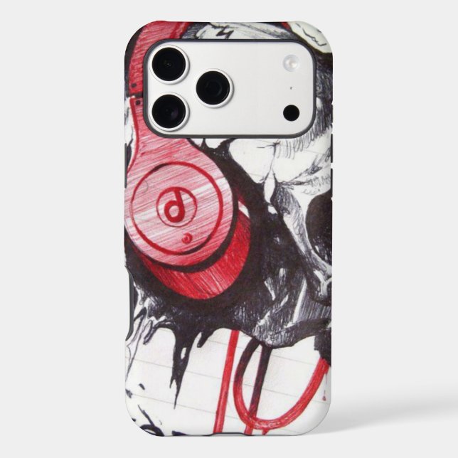 Skull with Headphones Design (Back)