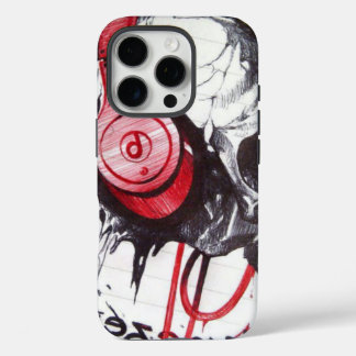 Skull with Headphones Design iPhone 16 Pro Case