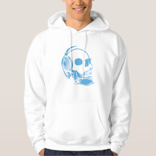 Skull with headphones hoodie