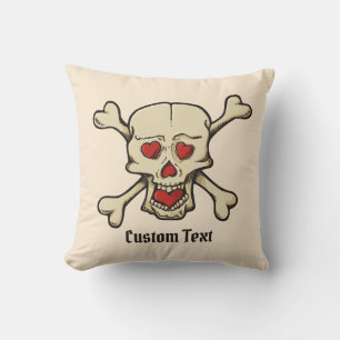 Skull with Hearts Cushion