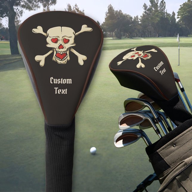 Skull with Hearts Golf Head Cover (Creator Uploaded)