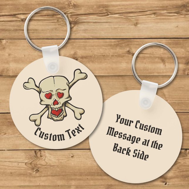 Skull with Hearts Keychain (Creator Uploaded)