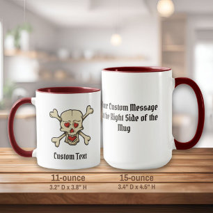 Skull with Hearts Mug