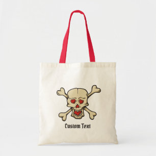 Skull with Hearts Tote Bag