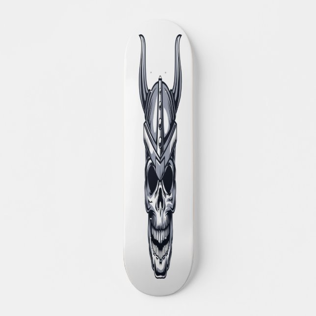 Skull with Horns Skateboard (Front)