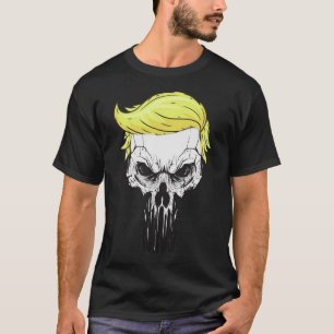 Skull With Iconic Trump Hair President T-Shirt