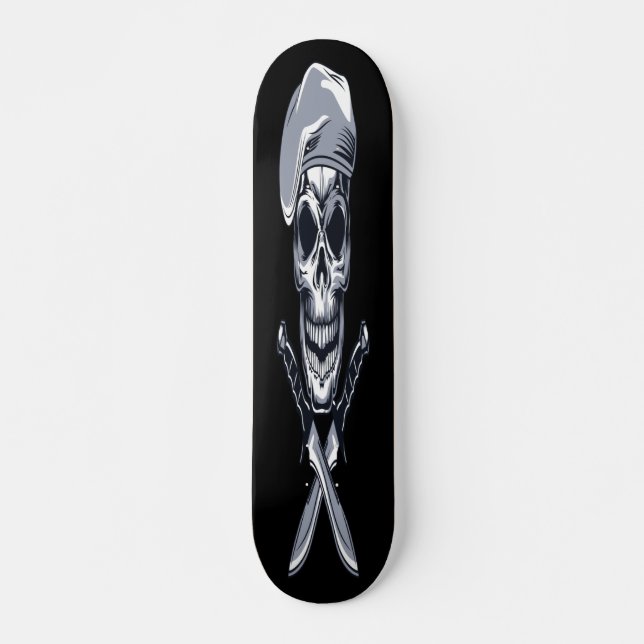 Skull with Knifes Skateboard (Front)