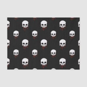 Skull with Red Drips Tissue Paper