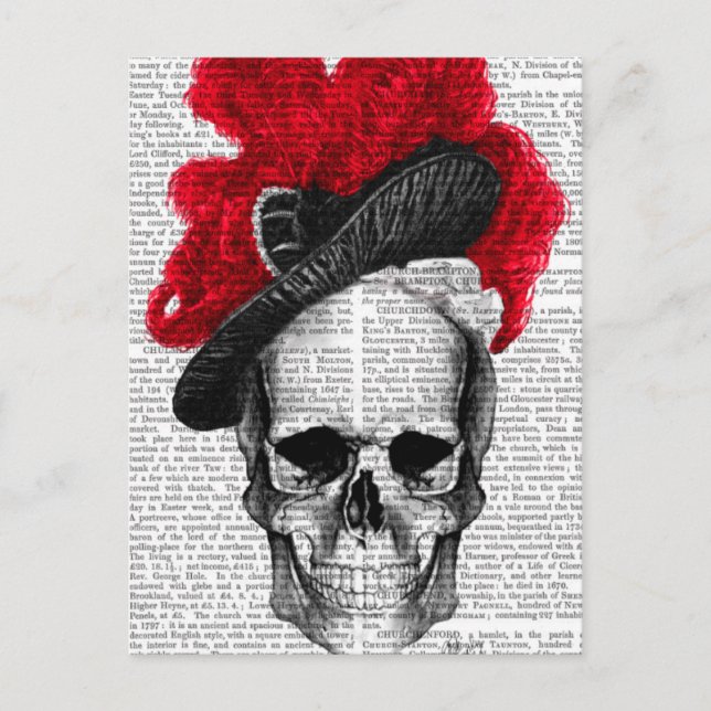 Skull with Red Hat Postcard (Front)
