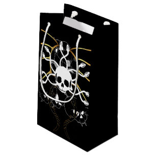 Skull with snakes small gift bag