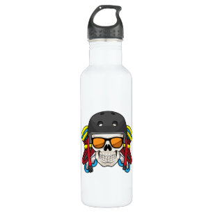 Skull with Sunglasses & Inline skates 710 Ml Water Bottle