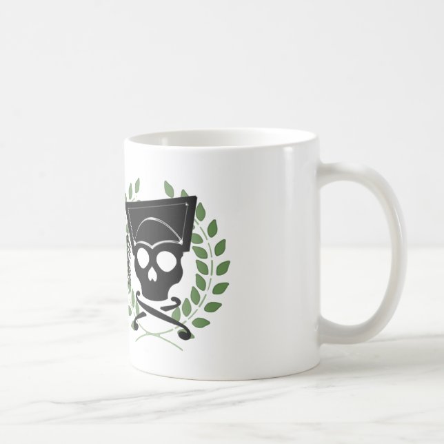 Skull with wreath (green) coffee mug (Right)
