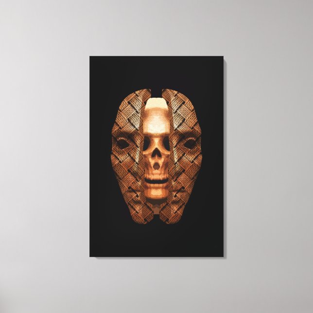 Skull Within: Unveiling Inner Complexity Canvas Print (Front)