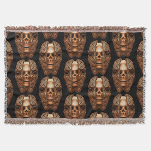 Skull Within: Unveiling Inner Complexity Throw Blanket