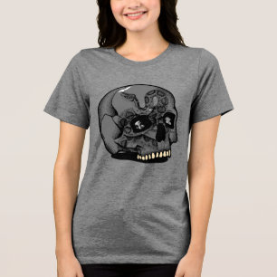 Skull Women's T-Shirt Tri-Blend Shirt