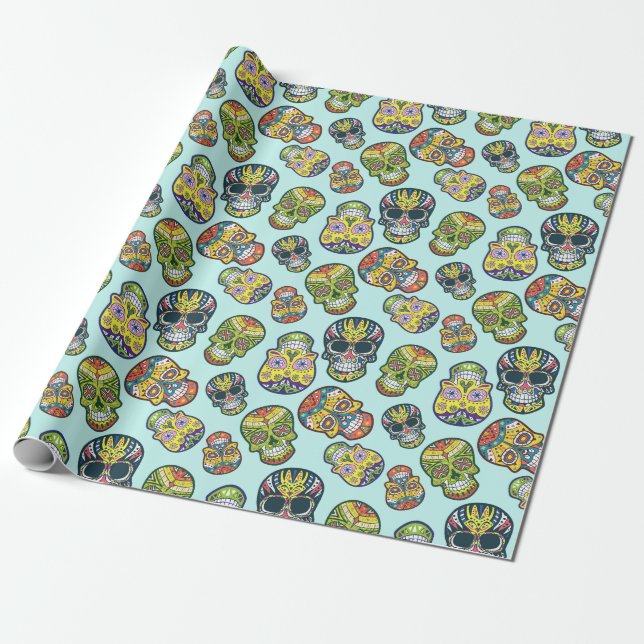 Skull Wrapping Paper (Unrolled)