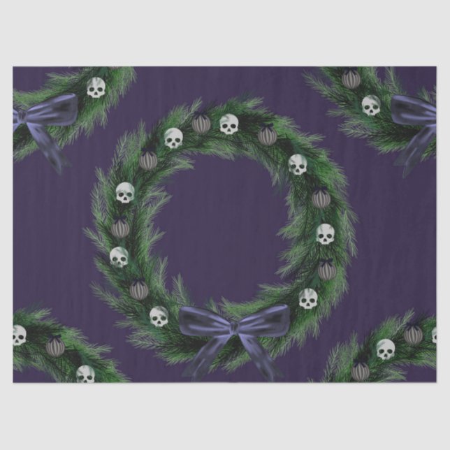 Skull Wreath Tissue Paper (Front)