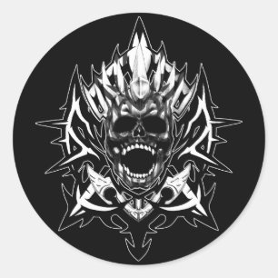 SKULL-X CLASSIC ROUND STICKER