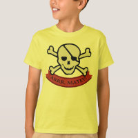 Skull - Yellow Kids' Basic Hanes Tagless T-Shirt